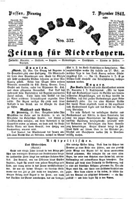 Passavia (Donau-Zeitung) Dienstag 7. Dezember 1841