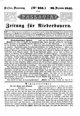 Passavia (Donau-Zeitung) Donnerstag 23. Dezember 1841