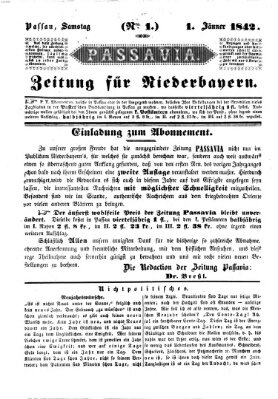 Passavia (Donau-Zeitung) Saturday 1. January 1842