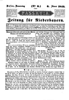 Passavia (Donau-Zeitung) Donnerstag 6. Januar 1842