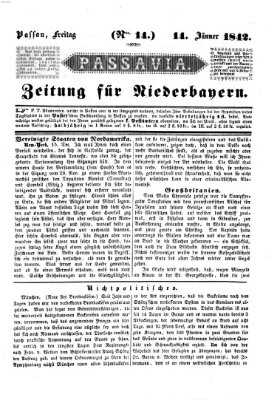 Passavia (Donau-Zeitung) Freitag 14. Januar 1842