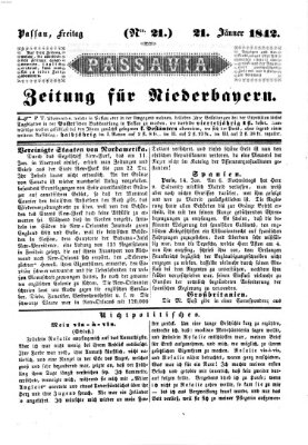 Passavia (Donau-Zeitung) Freitag 21. Januar 1842