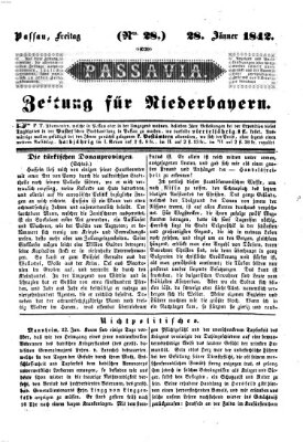 Passavia (Donau-Zeitung) Freitag 28. Januar 1842