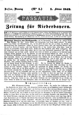 Passavia (Donau-Zeitung) Dienstag 1. Februar 1842