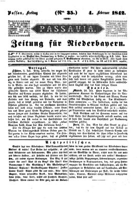 Passavia (Donau-Zeitung) Freitag 4. Februar 1842