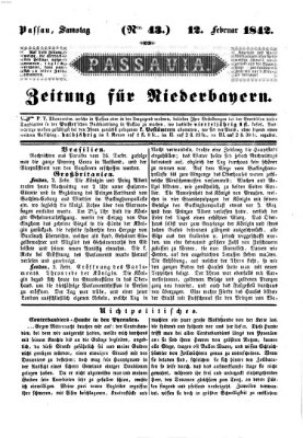 Passavia (Donau-Zeitung) Samstag 12. Februar 1842