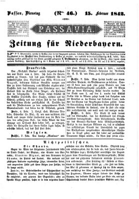 Passavia (Donau-Zeitung) Dienstag 15. Februar 1842