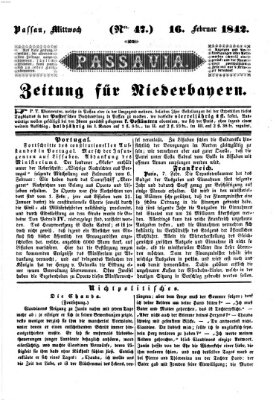 Passavia (Donau-Zeitung) Mittwoch 16. Februar 1842