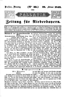 Passavia (Donau-Zeitung) Dienstag 22. Februar 1842