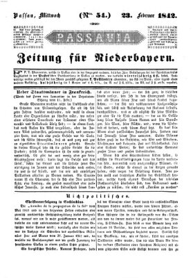 Passavia (Donau-Zeitung) Mittwoch 23. Februar 1842