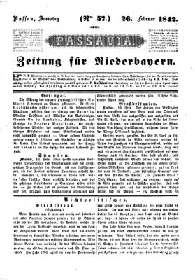 Passavia (Donau-Zeitung) Samstag 26. Februar 1842