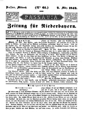 Passavia (Donau-Zeitung) Mittwoch 2. März 1842