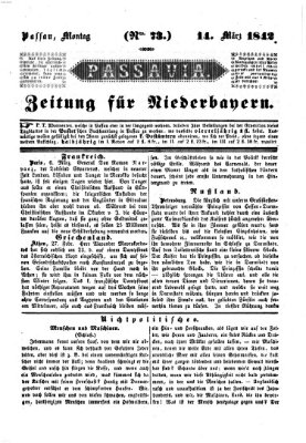 Passavia (Donau-Zeitung) Montag 14. März 1842