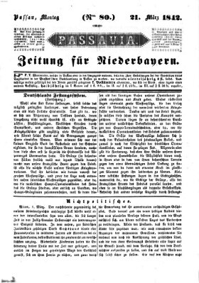 Passavia (Donau-Zeitung) Montag 21. März 1842