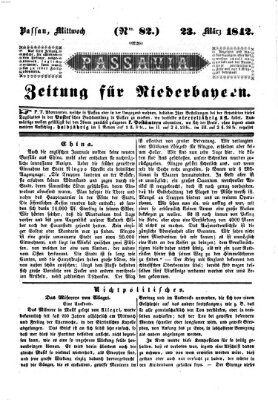 Passavia (Donau-Zeitung) Mittwoch 23. März 1842