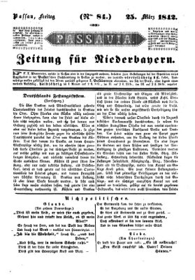 Passavia (Donau-Zeitung) Freitag 25. März 1842