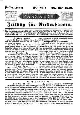 Passavia (Donau-Zeitung) Montag 28. März 1842