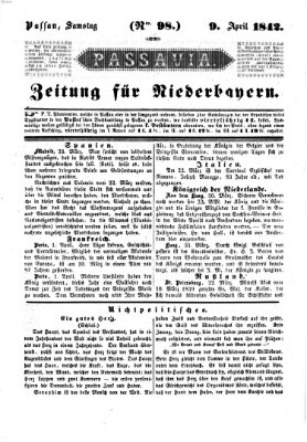 Passavia (Donau-Zeitung) Samstag 9. April 1842