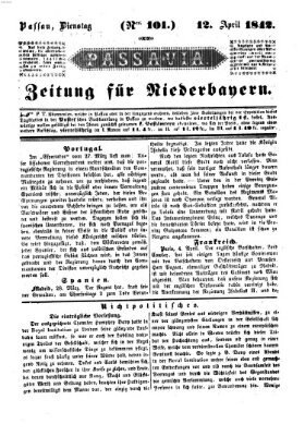 Passavia (Donau-Zeitung) Dienstag 12. April 1842