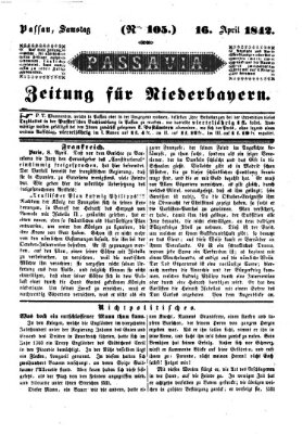 Passavia (Donau-Zeitung) Samstag 16. April 1842