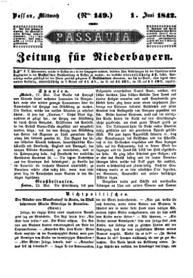 Passavia (Donau-Zeitung) Mittwoch 1. Juni 1842