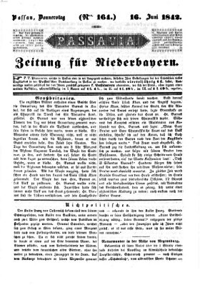 Passavia (Donau-Zeitung) Donnerstag 16. Juni 1842