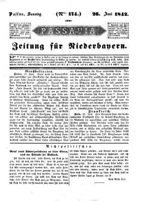 Passavia (Donau-Zeitung) Sonntag 26. Juni 1842