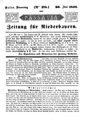 Passavia (Donau-Zeitung) Donnerstag 30. Juni 1842