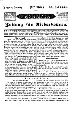 Passavia (Donau-Zeitung) Samstag 30. Juli 1842