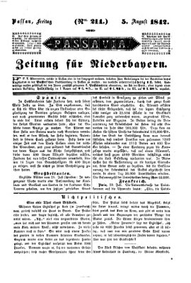 Passavia (Donau-Zeitung) Freitag 5. August 1842