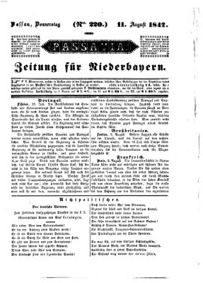 Passavia (Donau-Zeitung) Donnerstag 11. August 1842