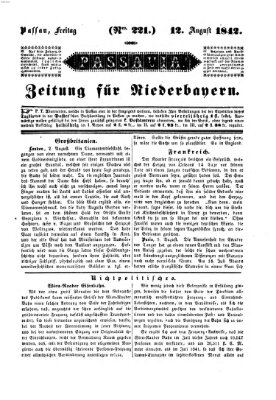 Passavia (Donau-Zeitung) Freitag 12. August 1842