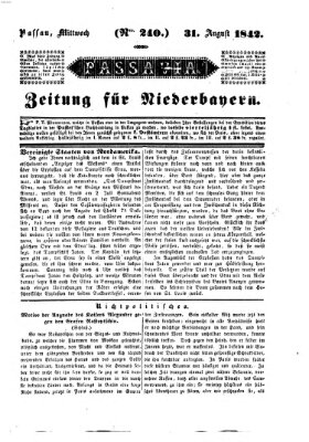 Passavia (Donau-Zeitung) Mittwoch 31. August 1842