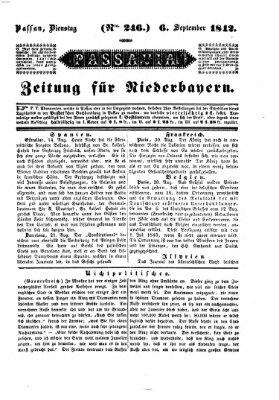 Passavia (Donau-Zeitung) Dienstag 6. September 1842