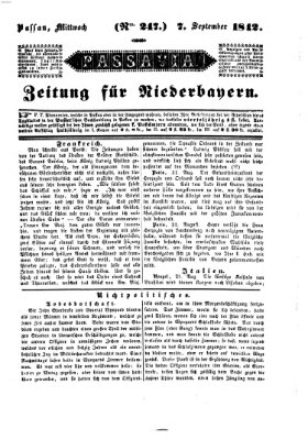 Passavia (Donau-Zeitung) Mittwoch 7. September 1842