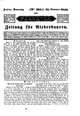 Passavia (Donau-Zeitung) Donnerstag 15. September 1842