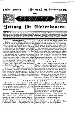 Passavia (Donau-Zeitung) Mittwoch 21. September 1842