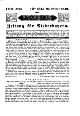 Passavia (Donau-Zeitung) Freitag 23. September 1842