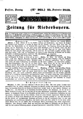 Passavia (Donau-Zeitung) Sonntag 25. September 1842