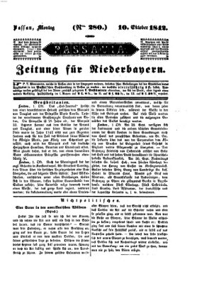 Passavia (Donau-Zeitung) Montag 10. Oktober 1842