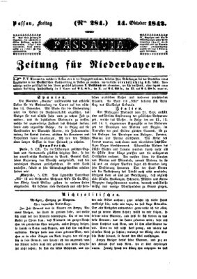 Passavia (Donau-Zeitung) Freitag 14. Oktober 1842