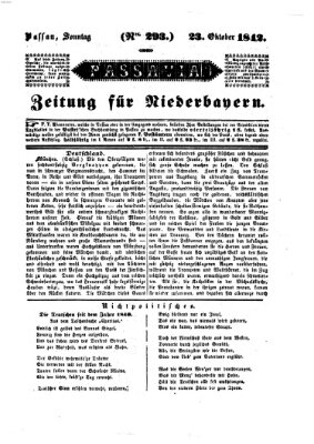 Passavia (Donau-Zeitung) Sonntag 23. Oktober 1842