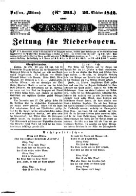 Passavia (Donau-Zeitung) Mittwoch 26. Oktober 1842