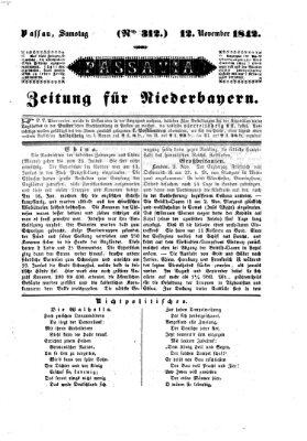 Passavia (Donau-Zeitung) Samstag 12. November 1842