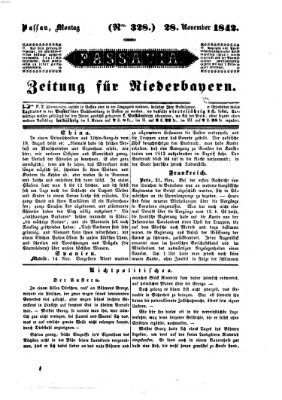 Passavia (Donau-Zeitung) Montag 28. November 1842