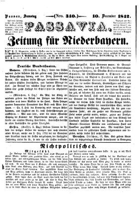 Passavia (Donau-Zeitung) Samstag 10. Dezember 1842