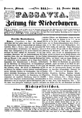 Passavia (Donau-Zeitung) Mittwoch 14. Dezember 1842