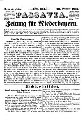 Passavia (Donau-Zeitung) Freitag 23. Dezember 1842