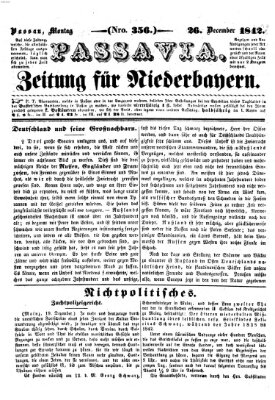 Passavia (Donau-Zeitung) Montag 26. Dezember 1842