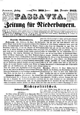 Passavia (Donau-Zeitung) Freitag 30. Dezember 1842